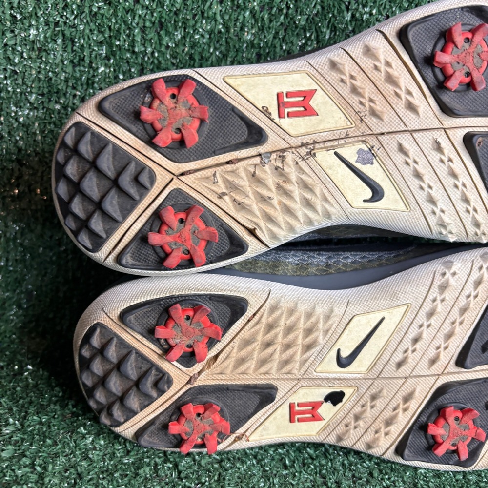 Nike Tiger Woods TW 15 Spiked Golf Mesh Athletic Shoes Grey Womens Size 10.5 - Picture 10 of 12